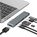 Miniatyrbild 2 av 5: USB Typ C Hub Dock för MacBook Pro Air Adapter 4K HDTV Hub USB 3.0 Kortläsare Dockningsstation för bärbar dator USB Hub