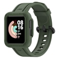 Miniatyrbillede 5 af 5: Passer til Redmi 1/Mi Watch Lite/Redmi 2/Mi Watch2 Lite Monokrom Silikon Integreret Urrem Dark Green