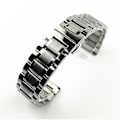 Pikkukuva 5 / 5: 12mm/14mm/15mm/16mm/17mm/18mm/19mm/20mm/21mm/22mm/23mm/24mm/26mm ruostumattomasta teräksestä watch , jossa tasainen kansi 19mm Silver
