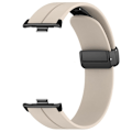 Miniatyrbilde 2 av 3: Silikonklokkearmbånd for Xiaomi Smart Band 8 Pro, med magnetisk foldespenne Retro White