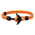 Miniatyrbilde 1 av 4: Marine Anker Armbånd Paracord Armbånd Wrap Metallkroker Nautisk Armbånd, Menn Kvinner Oransje Farge