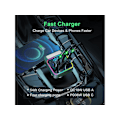Miniatyrbillede 3 af 5: Bluetooth Bilradio Adapter Oplader: Trådløs FM Transmitter Håndfri Opkald Grøn
