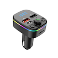 Pikkukuva 1 / 5: Langaton Bluetooth FM Lähetin Autoon Mp3 Soitin Audio Handsfree Autolaturi Tupla USB Latausportti Type-C Tuki