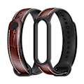 Miniatyrbillede 1 af 2: Passer til Xiaomi Mi Band 5/6 Læder Rem Udskiftning Brown