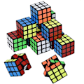 Miniatyrbild 1 av 3: Fong Mini Rubiks kub 12st 3*3*3cm Barnfödelsedagsfest gynnar julresespel Födelsedagsfest för barn flickor och pojkar