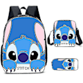 Miniatyrbilde 2 av 2: Lilo og Stitch Ryggsekk Gutter Jenter Tredelt Skolesekk Pattern 6