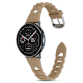 Miniatyrbillede 2 af 3: For Garmin Venu 2 Plus/Samsung Galaxy Watch4 Watch Band 20mm Circle Design Udskiftningsrem Brown, Brown M Samsung Galaxy Watch A