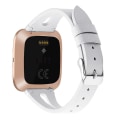 Miniatyrbillede 2 af 5: Til Fitbit Versa 2 læder urrem med midteråbning IDZ White