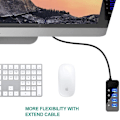Miniatyrbild 5 av 5: 4 USB 3.0-portar Hub med 1 laddningsport, enkel strömbrytare på/av