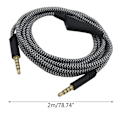 Miniatyrbilde 5 av 5: Inline Mute Talkback Audiokabel Aux-kabel for Astro A10 A40 A30 Gaming Headset