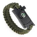 Pikkukuva 1 / 4: Paracord-ranneke - Paracord-terä - Pilli - Kompassi (armeijanvihreä)
