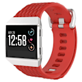 Miniatyrbillede 4 af 4: For Fitbit Ionic Dragon Scale Texture Silikone Rem til Ur med Spænde, Størrelse:S(Hvid) S Red