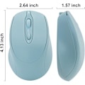 Miniatyrbilde 5 av 5: Bluetooth 5.2 & 2.4G Bærbar Optisk Mus Med USB-Mottaker, 3 Justerbare DPI (Blå)