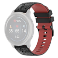 Miniatyrbilde 1 av 5: For Garmin Venu2 Plus/Vivoactive 3/Vivomove Sport Silikonklokkebånd Erstatningsklokkestropp 20mm Black Red C Other Smartwatch Model