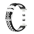 Miniatyrbilde 1 av 4: For Huawei Watch Fit 18mm Silikon To-farget Klokkebånd Black White