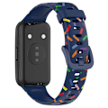 Miniatyrbillede 5 af 5: For Huawei Band 7 Spotted Wrist Band Replacement Silicone Watch Strap Blue, Midnight Blue F Huawei Band 7