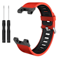 Miniatyrbillede 1 af 3: Silikone urremme i to farver - udskiftningsrem til Huami Amazfit T-rex / T-rex Pro Red Black