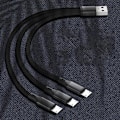 Miniatyrbild 3 av 5: 3 i 1 USB 2.0 USB-A hane till 3 Micro USB laddningskabel för 3 enheter Red 20cm