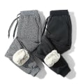 Miniatyrbilde 1 av 4: Herre tykk fleece termiske bukser Utendørs Vinter Varm Casual Bukser Joggers black 4XL