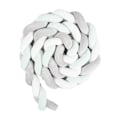 Miniatyrbillede 1 af 5: Sengebeskytterfletning, tremmesengsbeskyttelse 3-strenget fletningsdesign (hvid, lysegrå, lysegrøn)