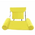 Miniatyrbillede 1 af 5: Luksus Oppustelig Vand Lounger - Holdbar Pvc Flydende Sengesofa (Gul)