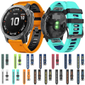 Miniatyrbilde 4 av 4: 26 mm silikonklokkerem for Garmin Fenix ​​7x Lime Black
