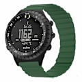 Pikkukuva 4 / 4: 22mm iholle ystävällinen silikoniranneke magneettisella kellonauhalla Suunto Corelle Army Green