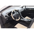 Miniatyrbillede 3 af 4: Sort Og Beige Microfiber Læder Auto Bilrat Cover Universal 15 Tommer