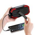 Miniatyrbillede 3 af 5: Bærbar nødradio Am/fm håndsving-radio med lys lommelygte Sos Alarm og 5000 mah Power Bank Fm digital radio Red