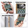 Miniatyrbild 2 av 5: Rhomboid case med ring, galvaniseringsram Cover Z Flip 3 Green