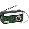 Miniatyrbild 1 av 5: Solradio 2000Mah, Noaa/Am/Fm-radio med LED-ficklampa, automatisk varning för orkaner (mörkgrön)