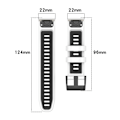 Miniatyrbillede 4 af 4: For Garmin Fenix 7 / Fenix 7 Pro silikone urrem 22mm udskiftningsremme Black Grey
