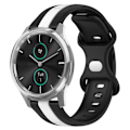 Pikkukuva 1 / 4: Silikoniranneke Garminmove Luxe -kelloon Black White