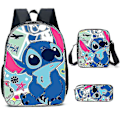 Miniatyrbilde 2 av 2: Lilo og Stitch Ryggsekk Gutter Jenter Tredelt Skolesekk Pattern 11