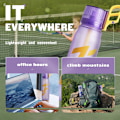 Miniatyrbillede 2 af 5: 650 ml Luftflaske med 5 tilfældige smagspods, 0 sukker, BPA-fri Purple