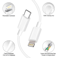 Miniatyrbillede 4 af 5: 20W PD-adapter med 6FT Type-C til Lightning-kabel Kompatibel med iPhone 13 12 Pro Max Mini 11 Xs XR X 8 Plus og mere US
