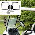 Miniatyrbild 4 av 5: 2st högkvalitativ svart universal golfvagn backspeglar sidokant