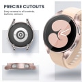Miniatyrbilde 4 av 5: Glass+veske For Samsung Galaxy Watch 4 44mm 40mm Tilbehør Pc All-around Anti-fall Bumper Cover+skjermbeskytter Galaxy Watch4 Galaxy watch 4 40mm blue