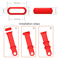 Miniatyrbilde 3 av 3: 10 stk. For Xiaomi Smart Band 8 Pro Watch Band Silikonholder Loop Watch Strap Fastener Ring Gold Xiaomi Smart Band 8 Pr