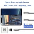 Miniatyrbillede 4 af 4: Adapter - Usb til Type C 2.0 A Han Konverter Otg (5 stk.)