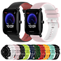 Miniatyrbilde 4 av 4: To-fargets silikonklokkebånd for Amazfit BIP U Red Black