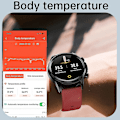 Miniatyrbild 4 av 5: 2022 Blodsocker Smart Watch Ecg+ppg Monitoring Blodtryck Kroppstemperatur Smartwatch Herr Ip68 Vattentät Fitness Tracker - Smart Watches Mesh belt black