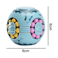 Miniatyrbillede 5 af 5: 2 i 1 roterende spinner Magic Bean Infinity Cube Stress Relief Ball 3