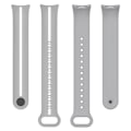 Miniatyrbilde 4 av 5: Myk silikon klokkestropp for Xiaomi Smart Band 8 tofarget justerbar håndleddsstropp med spenne Grey  White