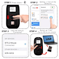 Miniatyrbillede 2 af 4: Trådløs 2.4Ghz & Bluetooth Mus, Til Laptop/Pc/Mac/Ipad Pro (Blå)