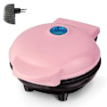 Miniatyrbild 1 av 5: Mini våffelbryggare, liten våffelbryggare, nonstick våffelbryggare för hash browns, keto våfflor lätt att rengöra för individuella pannkakor, kakor, ägg Pink