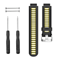 Miniatyrbillede 3 af 3: To-farvet silikoneurrem til Garmin Forerunner 735 XT (sort + gul) Duck   Blue