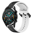 Miniatyrbillede 1 af 4: Konveks Loop Silikone Rem Til Huawei Watch GT2 42mm Black White