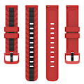 Miniatyrbillede 4 af 4: For Polar Ignite/Ignite 2/Unite 20mm Kædeformet Design Silikone Rem Dobbelt Farve Udskiftning Urrem Red Black