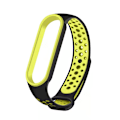 Miniatyrbillede 1 af 4: To-farvet Silikonrem Til Xiaomi Mi Band 3/4 Black Green